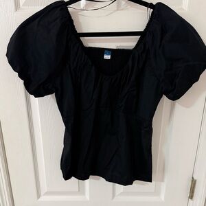 Old Navy Black Puff Sleeve Blouse